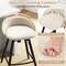 Set of 2 Upholstered Bar Stools with Footrest and Backrest for Kitchen Island